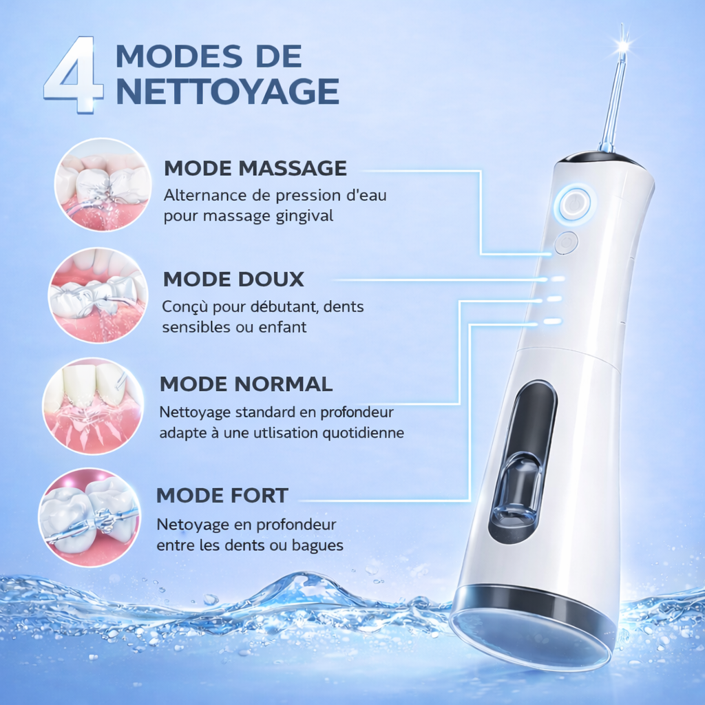 HYDROPULSEUR JET DENTAIRE PORTABLE 2.0